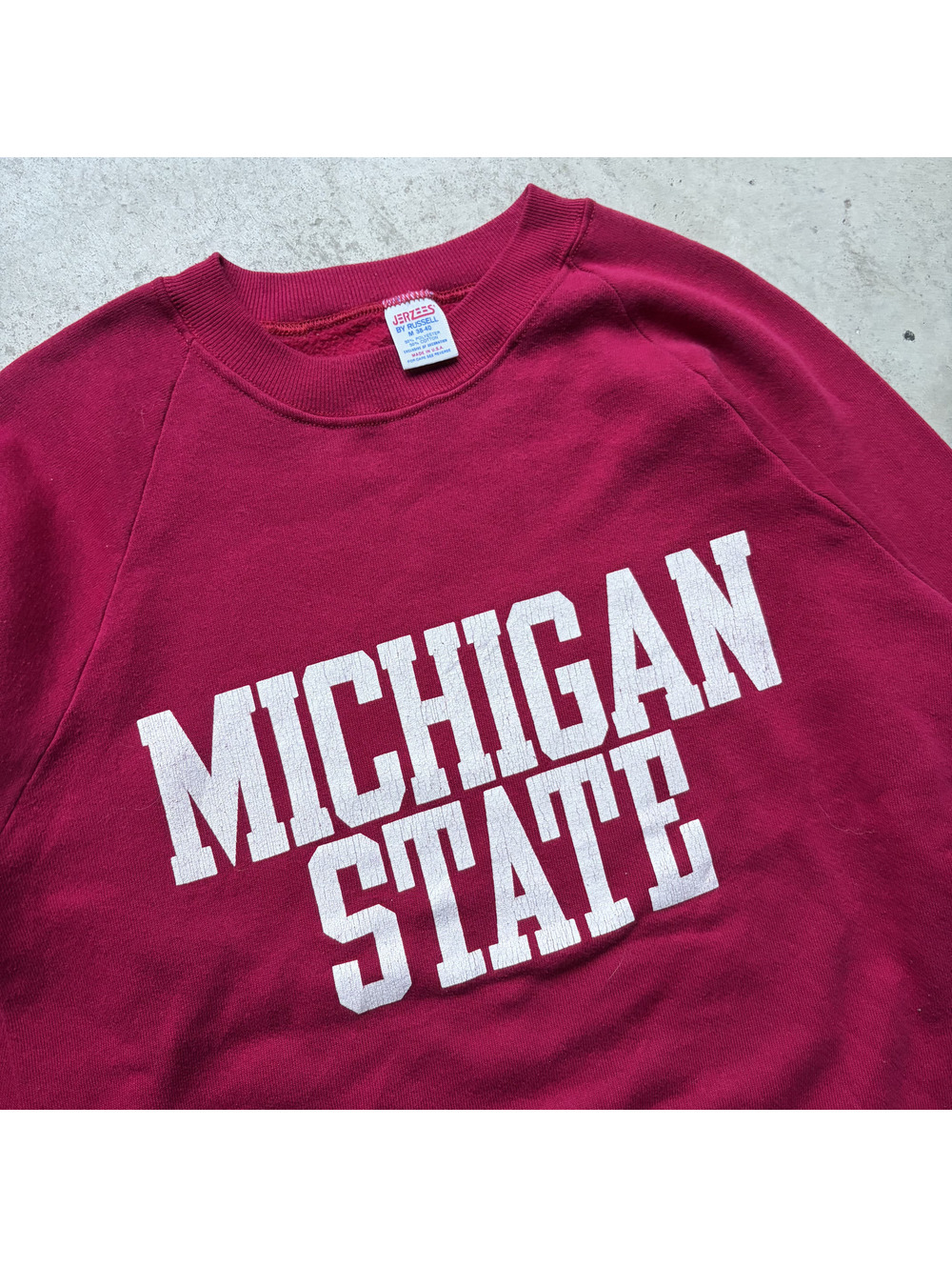 Jerzees Michigan State Crewneck Sweatshirt Made in USA